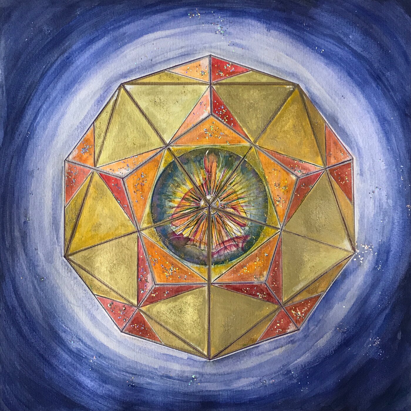 Réconfort, Technique mixte, 30 × 30 cm
